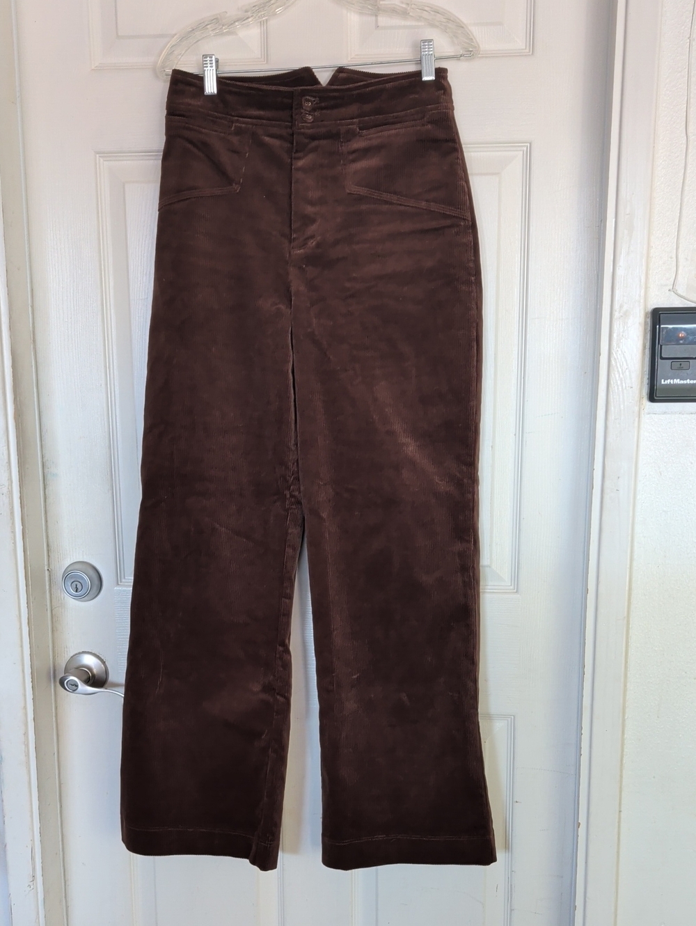 7 For All Mankind Brown Corduroy High Rise Wide Leg Cropped Pants Size 4